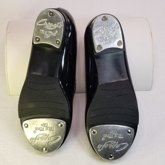 Kid's Capezio Girl's Black Mary Jane Tele Tone Tap Jazz Shoes - Picture 8 of 9